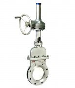  PZ543-傘齒輪單(dan)夾式刀型(xíng)閘閥，刀閘(zha)閥